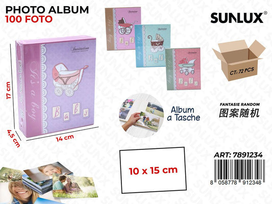 Sunlux Album Foto a Tasche Ass. 100F. 14*4.5*17CM