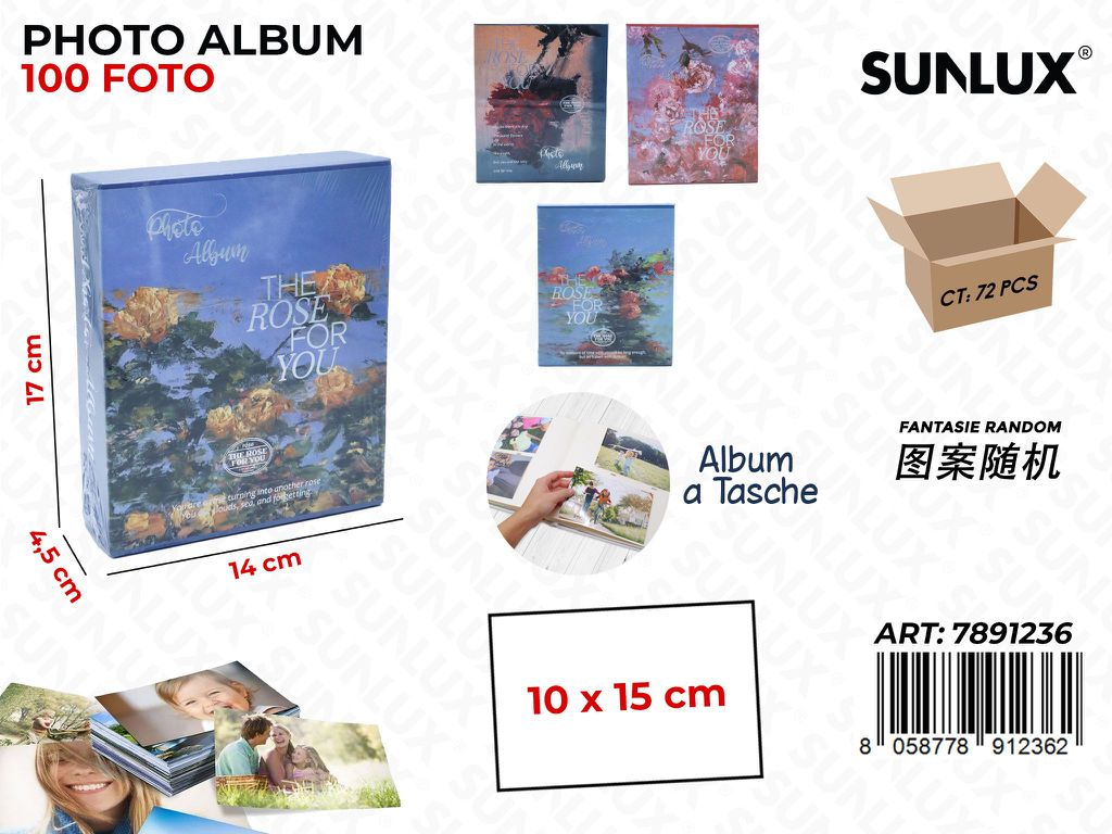Sunlux Album Foto a Tasche Ass. 100F. 14*4.5*17CM