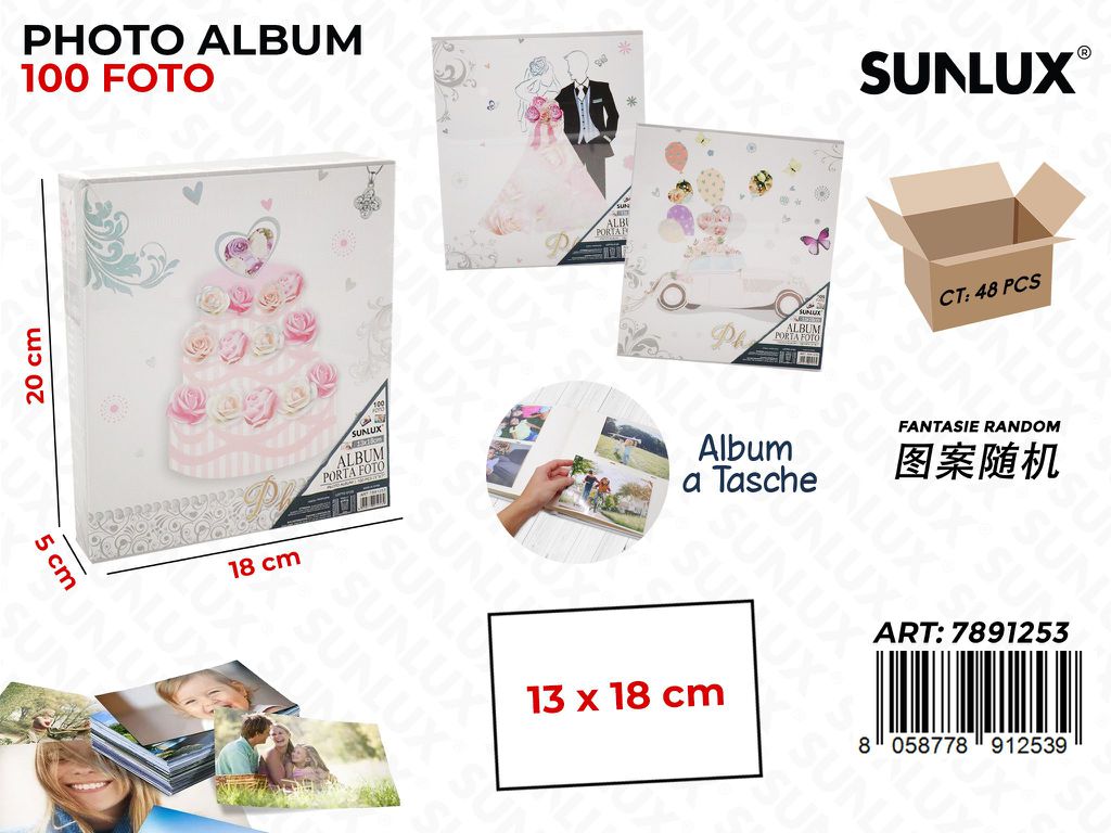 Sunlux Album Foto a Tasche Ass. 100F. 20*18*5CM