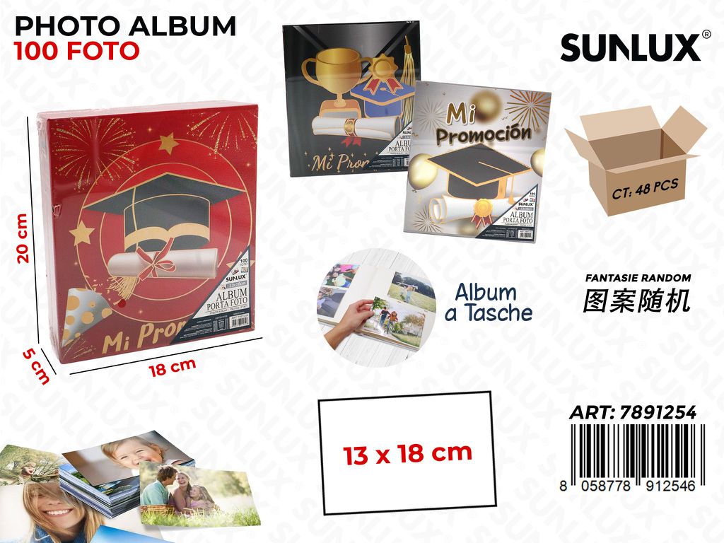 Sunlux Album Foto a Tasche Ass. 100F. 20*18*5CM