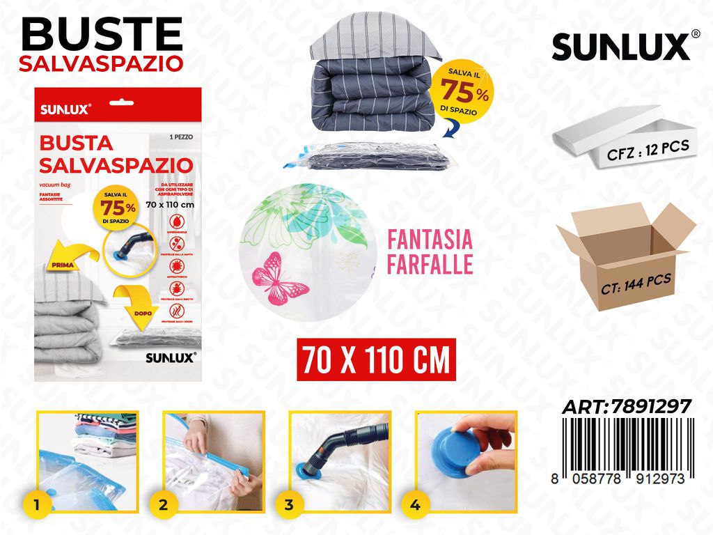 Sunlux Busta Salvaspazio Farfalle 70*110CM