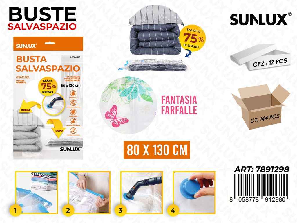 Sunlux Busta Salvaspazio Farfalle 80*130CM
