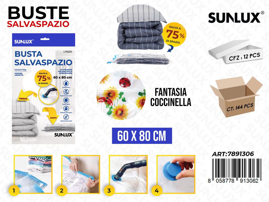 Sunlux Buste Salvaspazio Coccinella 60*80CM