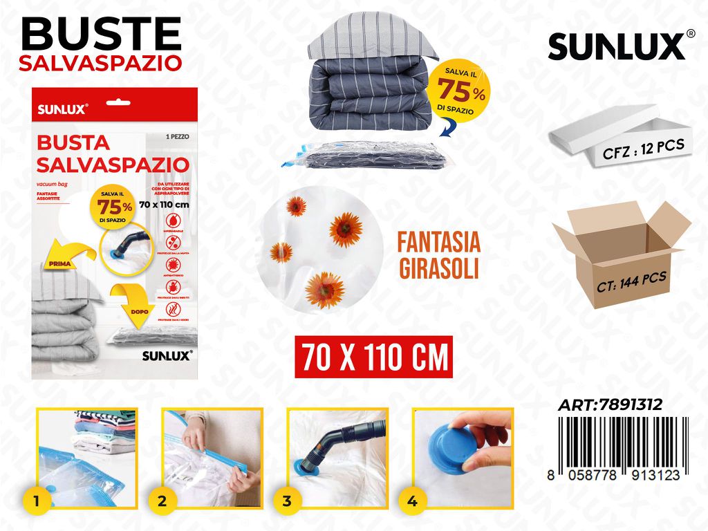 Sunlux Busta Salvaspazio Girasoli 70*110CM