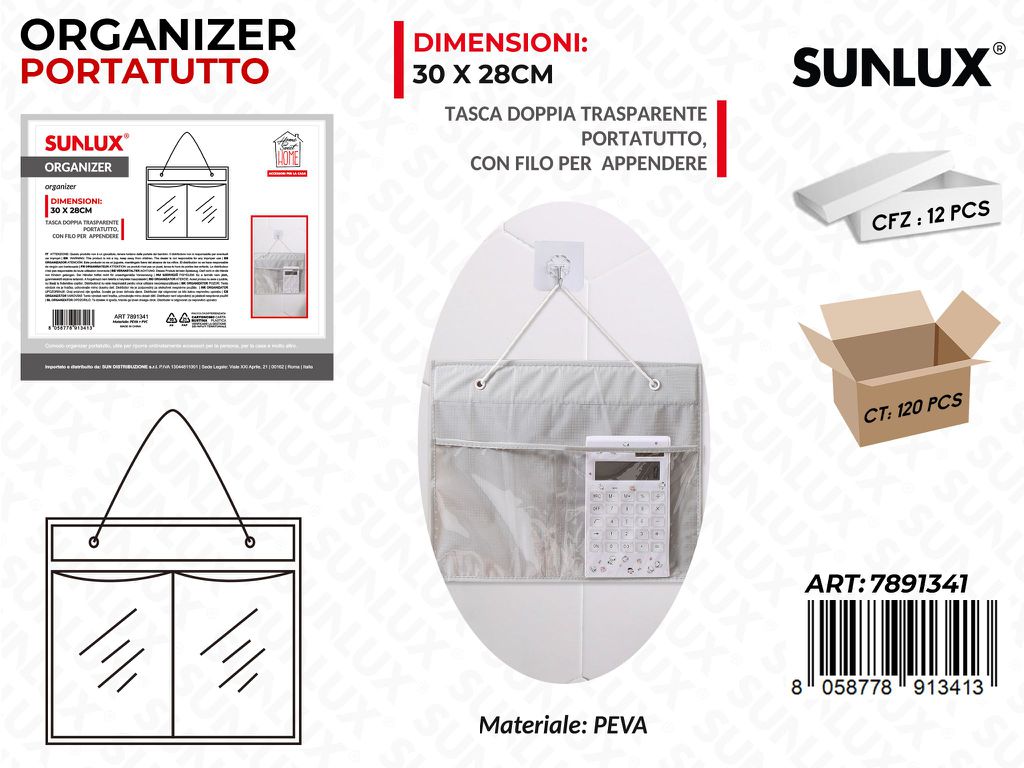 Organizer P.tutto Trasp. 2TASCHE 30*28CM