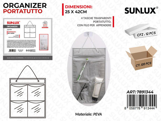 Organizer P.tutto Trasp. 4TASCHE 25*42CM