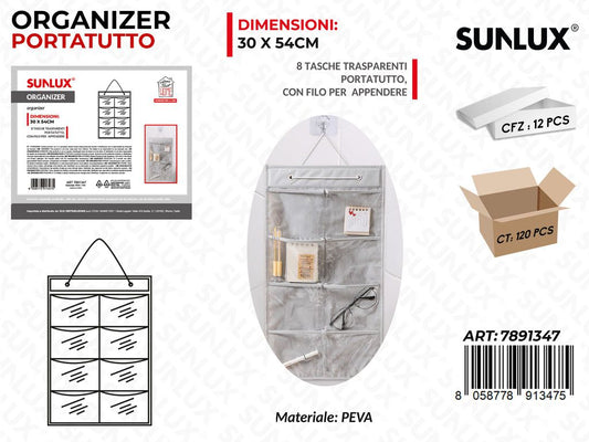 Organizer P.tutto Trasp. 8TASCHE 30*54CM