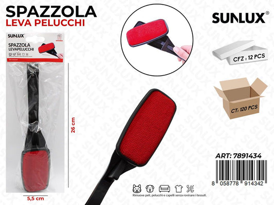 Sunlux Spazzola Leva Pelucchi Girevole 5.5*26CM