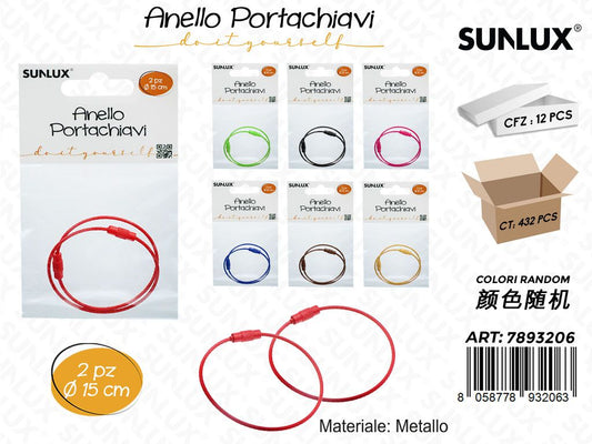 Sunlux Anello Portachiavi 2PCS D.15CM