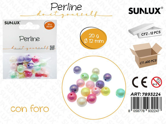 Sunlux Perline Forate Irid. 20G D.12MM