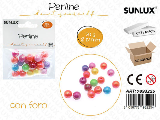 PERLINE FORATE IRID. 20G D.12MM