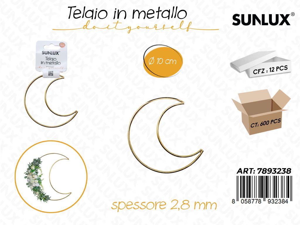 Sunlux Telaio Luna in Metallo 10CM*2.8MM