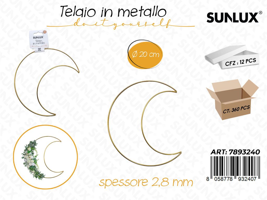 Sunlux Telaio Luna in Metallo 20CM*2.8MM