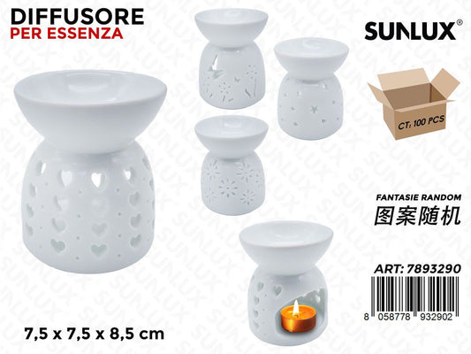 Sunlux Diffusore per Essenza Ceramica ASS.7.5*7.5*8.5CM