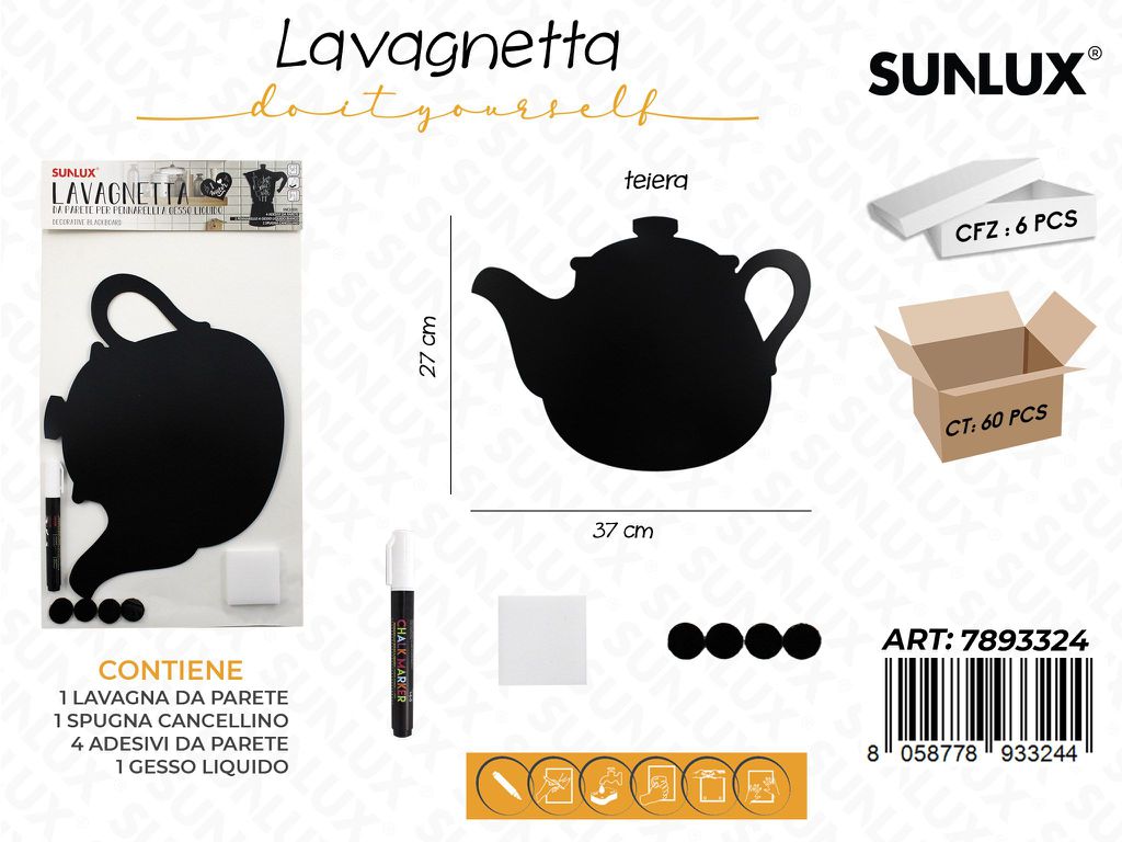 Lavagnetta da Parete Caffettiera 27*37 Cm