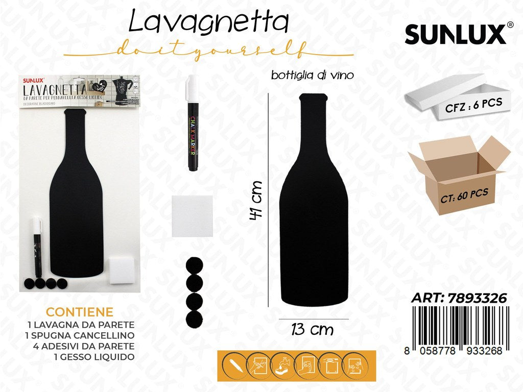 Lavagnetta da Parete Bottiglia 40.5*13 Cm