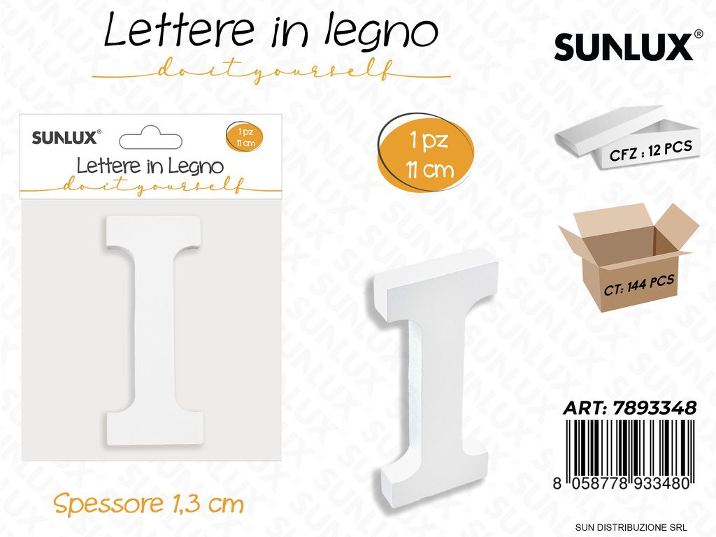 Lettera i in Legno 11*1.3CM