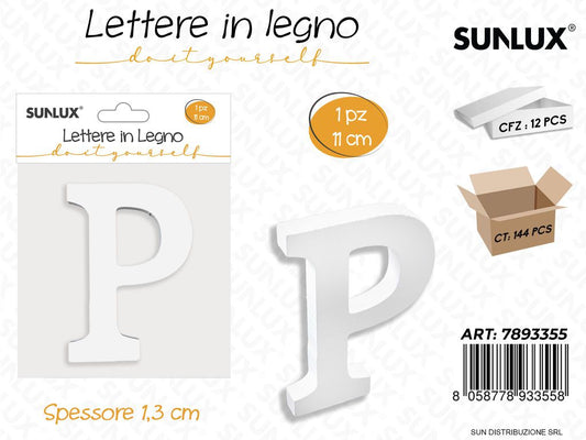 Lettera P in Legno 11*1.3CM