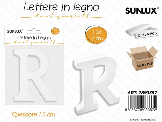 Lettera R in Legno 11*1.3CM