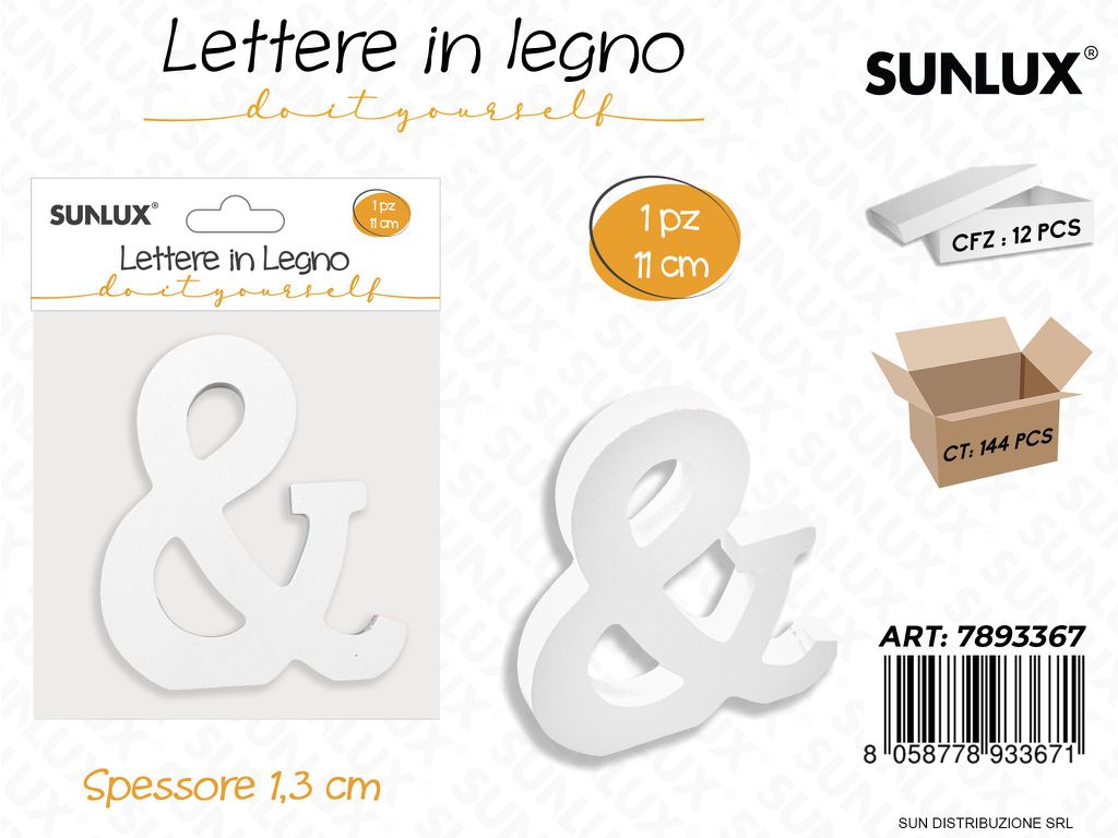 Lettera in Legno 11*1.3CM