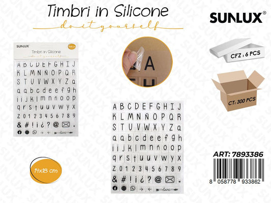 Sunlux Timbri in Silicone Alfabeto 14*18CM
