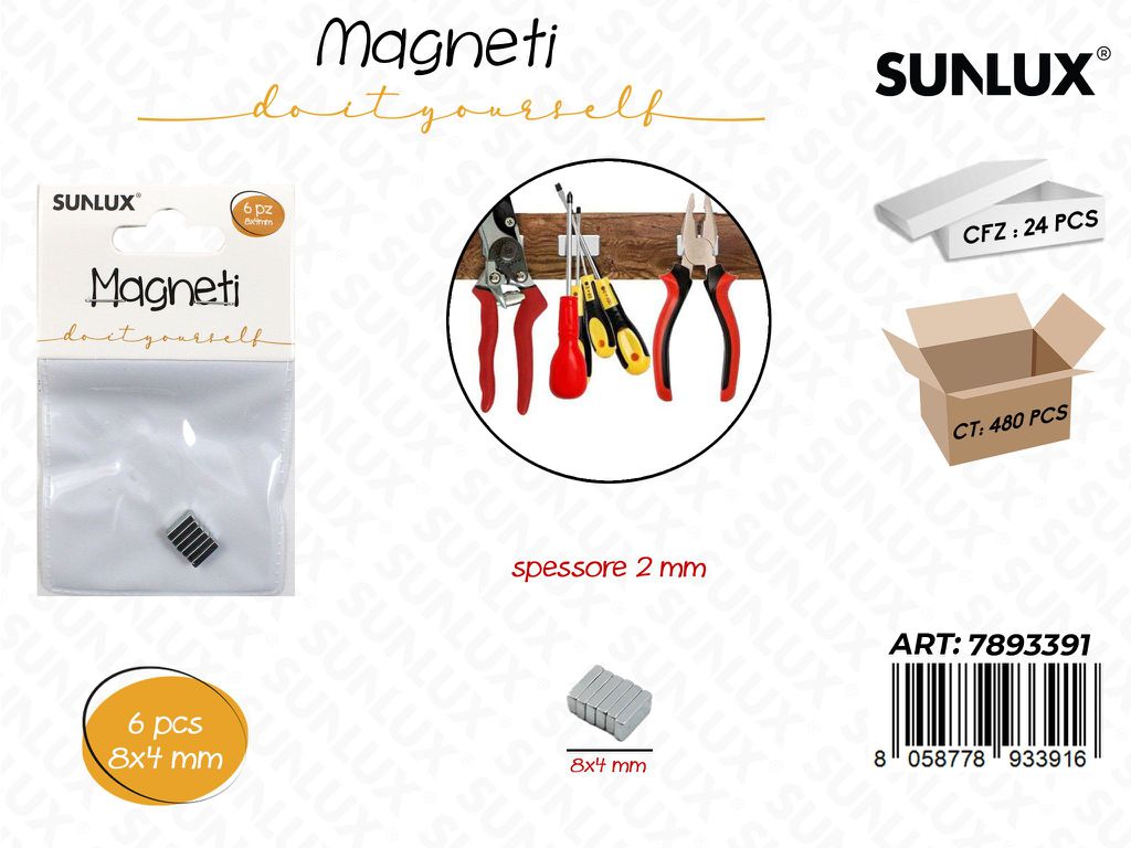 Sunlux Magneti 6CS 8*4MM