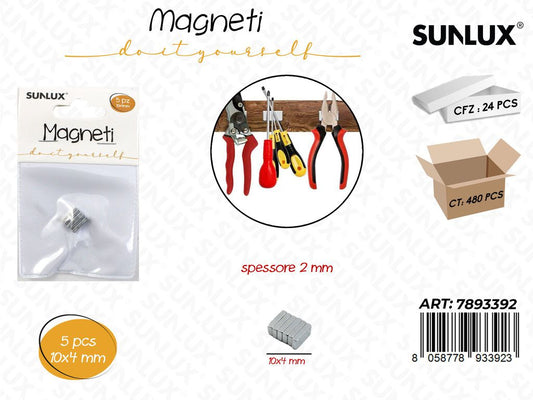 Sunlux Magneti 5PCS 10*4MM