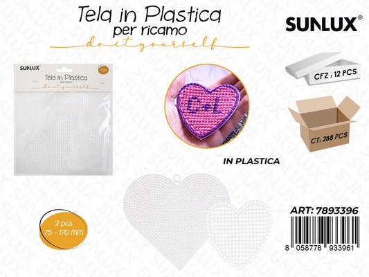 Sunlux Tela in Plast. per Ricamo 75-170MM 2PCS