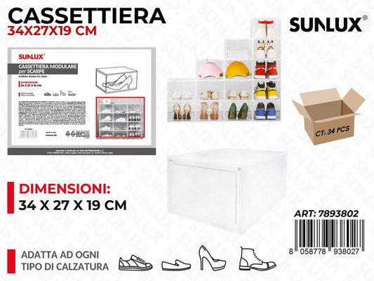 Sunlux Cassettiera per Scarpe 34*27*19CM