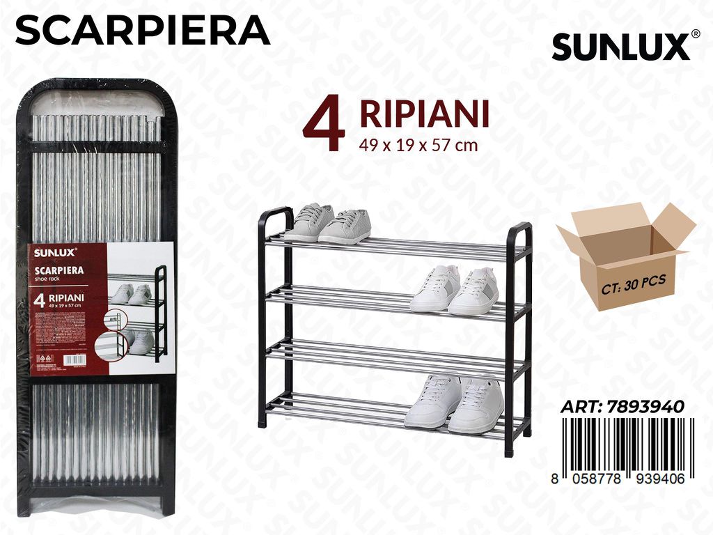 Sunlux Scarpiera 4RIPIANI in Ferro 49*19*57CM