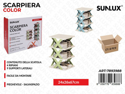 Sunlux Scarpiera Color 4PIANI Ass. 24*26*67CM