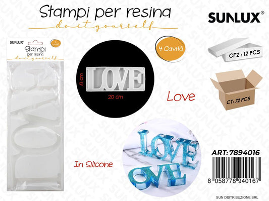 Stampi in Silicone per Resina Love 4CAVITA