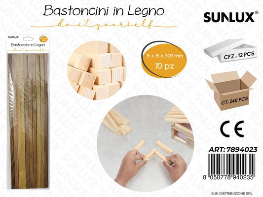Bastoncini in Legno 10PCS 8*8*300MM