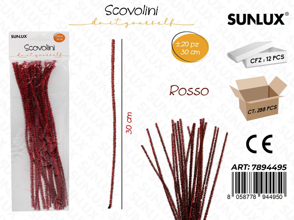 Scovolini Rosso Metal 20PCS 30CM