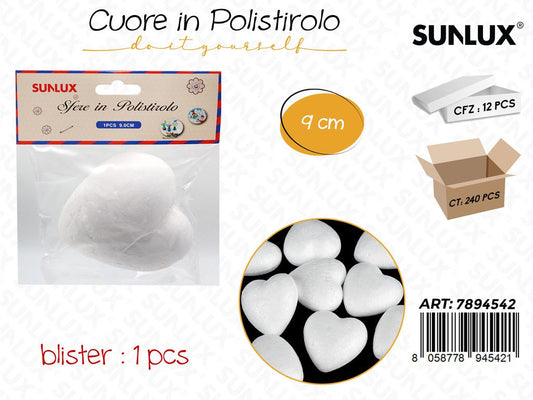 Cuore in Polistirolo 9CM
