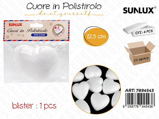 Cuore in Polistirolo 12.5CM