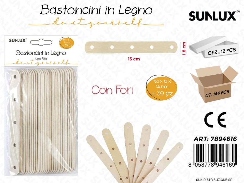 Bastoncini in Legno 150*18*1.6MM