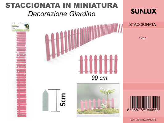 Dec. Steccato 90*5CM Rosa / Pz da 12
