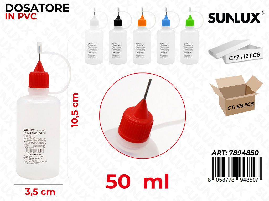 Dosatore in Pvc 50ML 3.5*10.5CM