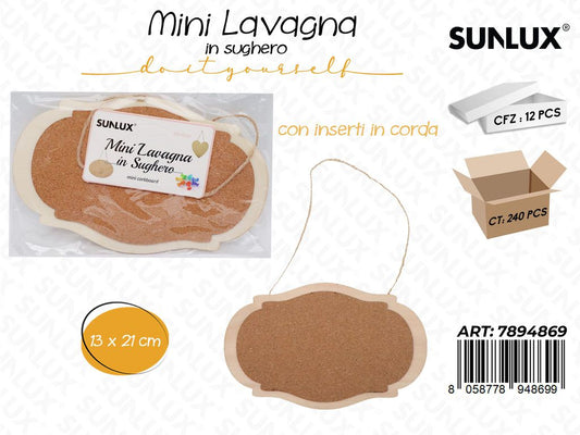 Mini Lavagna in Sughero Appen. 21*13CM