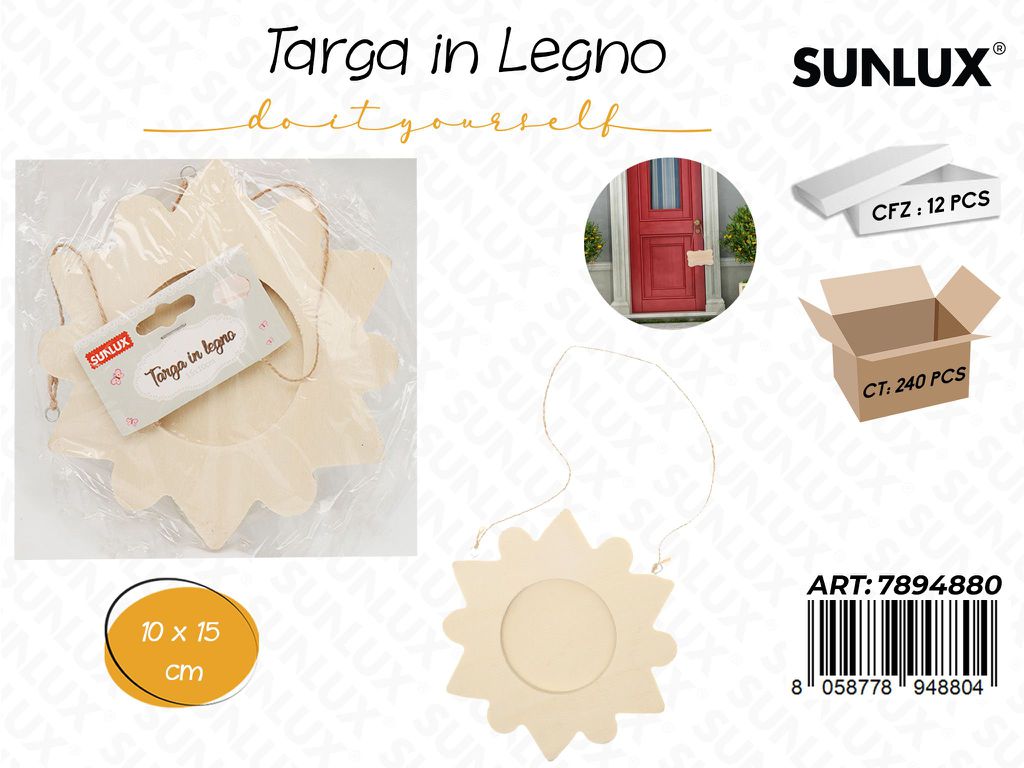 Targa in Legno c/ Cordoncino 10*15CM