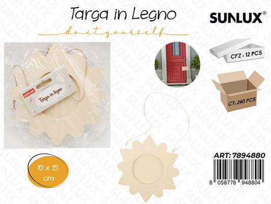 Targa in Legno c/ Cordoncino 10*15CM