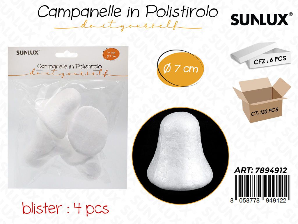 Campanelle in Polistirolo 4PCS 7CM