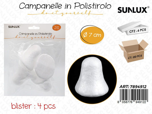 Campanelle in Polistirolo 4PCS 7CM