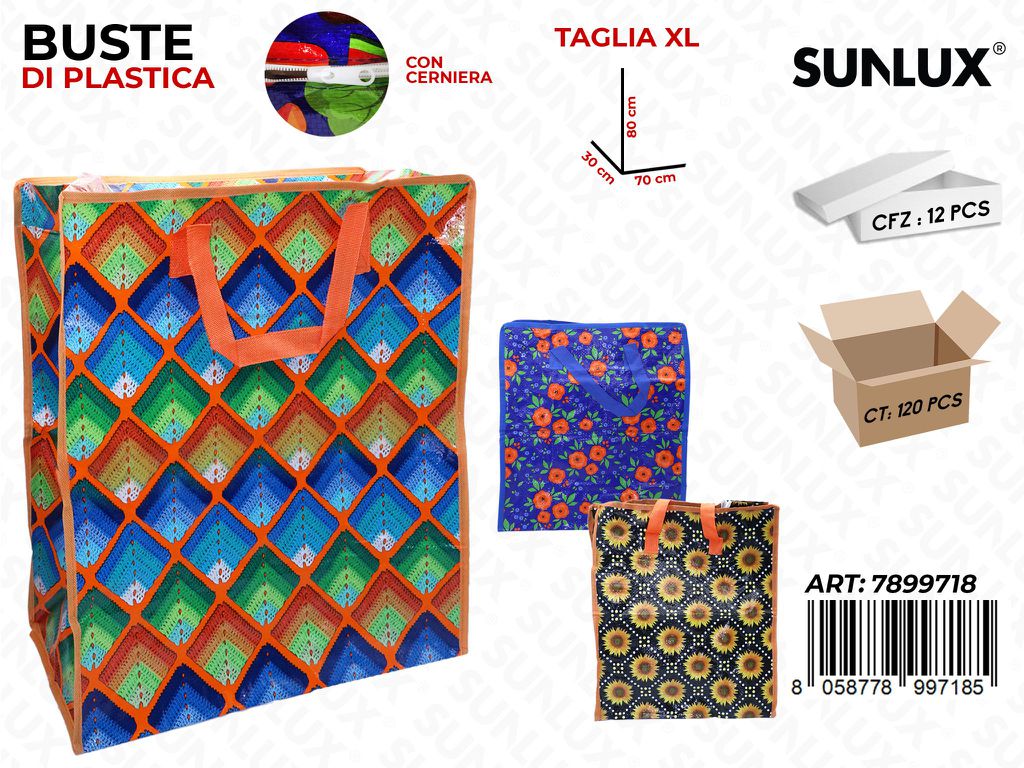 Sunlux Buste Plastica c/ Cerniera 70*80*30CM