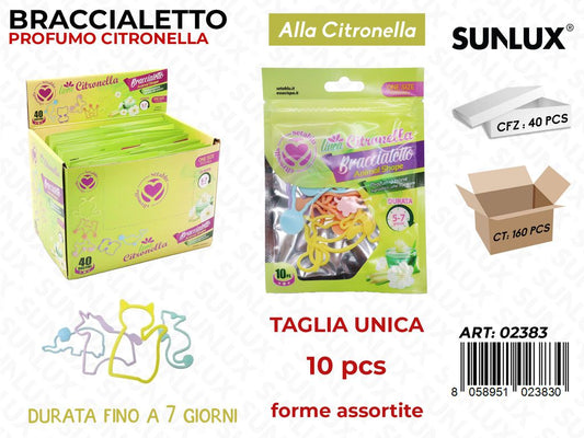 Esp. Bracciale alla Citronella 10PCS Ass.