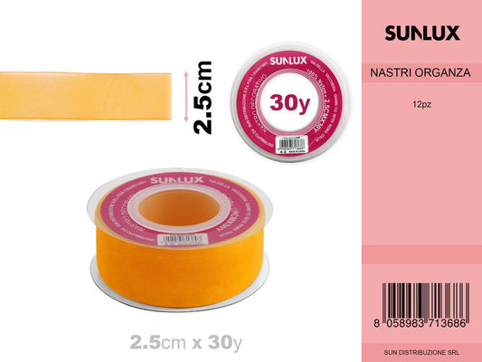Nastro Organza Arancio C. 2.5CM*30Y