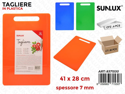 Tagliere in Plastica Col. Ass. 41*28*0.7CM