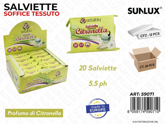Esp. Salviette alla Citronella 20PCS 5.5PH