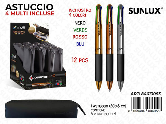 Esp. Astuccio 6PENNE Multi Col. Cromate